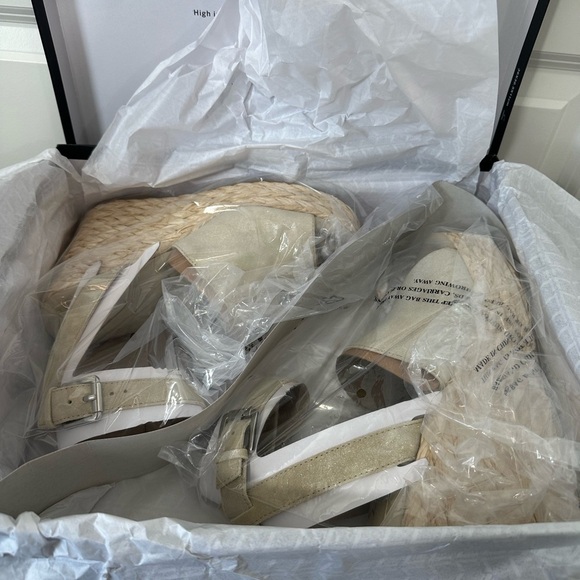 Marc Fisher Nelly Espadrille Ankle Strap Wedge Sandal Size 9 - Picture 8 of 9